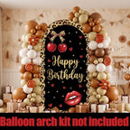 Serencatcher 7.2ft Cheetah Cherry Birthday Arch Backdrop Cover - Image 5