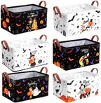 CHENGU 6 Pack Halloween Storage Bins Collapsible Halloween Baskets for Gift by CHENGU