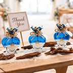 Wedding Favor Guest Bulk, Set of Heart Glass Candle Party with Custom Sticker for Guest in Bridal Party Favors, Baby Shower Gifts, Gel Candle Wedding Favors (White Gel Blue Sand, Set of 100) - Image 5