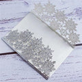 50 Piece Winter glitter snowflake invitation cards for wedding, bridal shower, baby shower, birthday, Christmas party and more (Silver) by Cylallen