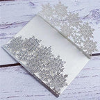50 Piece Winter glitter snowflake invitation cards for wedding, bridal shower, baby shower, birthday, Christmas party and more (Silver) by Cylallen