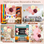 31.5''-23.6''-15.7'' Large Tissue Paper Flowers Giant Flowers Decorations - Image 6