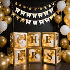 Ledido Transparent Balloon Boxes with 78 Letters Numbers Fairy Lights 6PCS - Image 6