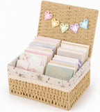 Wicker Card Basket, Wedding Card Basket with Letter Flag Decorative by Unknown
