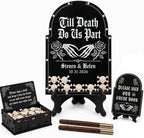 Personalized Wedding Guest Book Alternative, Gothic Tombstone Frame by Handmade