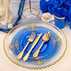 Hioasis 210 Pcs Blue Gold Plates for Graduation - Image 2