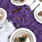 12 Pack 23 x 120 Inch Dark Purple Table Runner 10Ft Cheesecloth - Image 4