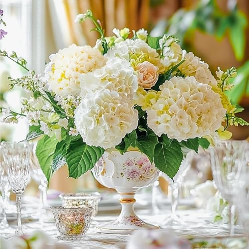 Auihiay 204Pcs Hydrangea Artificial Flowers Bulk, Artificial Hydrangea Flowers - Image 6