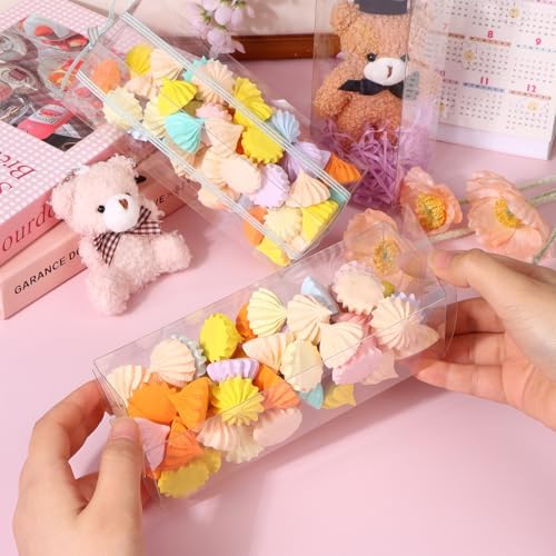 100 PCS Clear PET Plastic Storage Boxes Transparent Present Box Empty Containers Rectangle Cube Candy Chocolate Cookies Treat Case for Christmas,Wedding,Party,Baby Shower (100, 2.5x2.5x7 Inch) - Image 6