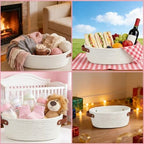6-Pack Gift Basket Set, Cotton Rope Woven Basket with Gift Bag & Ribbon for Baby Showers, Newborn Celebrations, Events & Holiday Gifting, Beige - Image 3
