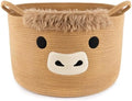Large Highland Cute Cow Basket for Nursery,Laundry Blanket Gift Basket by Hkojewp