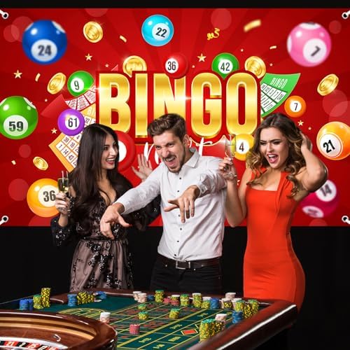 Avezano Bingo Backdrop Bingo Party Decorations Game Night Decorations - Image 4