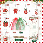 145 Pcs Christmas Santa Baby Shower Favors for Guests, Retractable Ballpoint Pens, Keychains, Thank You Cards, Gift Bags & Twine, Gender Reveal Party Souvenirs, Holiday Baby Shower Prizes Bulk - Image 3