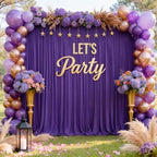20x10ft Purple Backdrop Curtain Panels for Parties - Wrinkle Free Polyester Photo Curtain Backdrop Wedding Back Drop Fabric Drapes for Party Decorations Background for Photography - Image 7