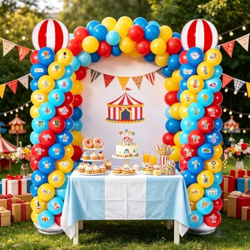 2Set Carnival Circus Balloon Column Stand Kit Circus Theme Party Decoration - Image 6