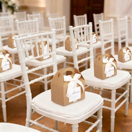 Maitys 50 Set Welcome Boxes for Wedding Guests 9x6x6 Gable Boxes, Ivory - Image 6