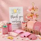 SiliFine 37 Pcs a Baby Is Brewing Pink Can Coolers Baby Shower Party Favors - Image 2