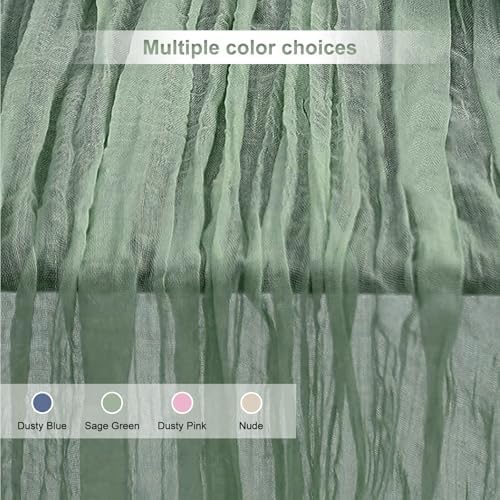 12 Pack Sage Green 35x120 Inch Cheesecloth Table Runner - Image 5