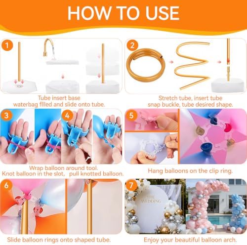 Balloon Arch Kit for Wedding Decoration 9.2FT & 6FT - Gold - Image 5