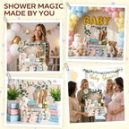 Giftacity Wooden Baby Shower Crate, Large White Personalized Gift Basket - Image 6