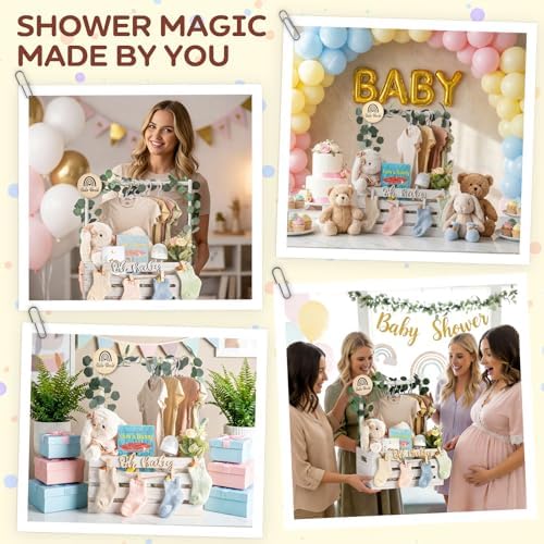 Giftacity Wooden Baby Shower Crate, Large White Personalized Gift Basket - Image 6