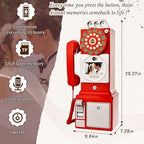 Video Audio Guest Book, Wedding Phone Customized Video Messages, Record Preserve Your Special Occasions, Ideal for a Variety of Memorable Party Occasions (Wall Phone,Red) - Image 2