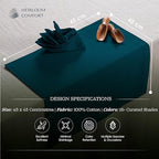 Teal Green Cloth Napkins 18x18 Inch - 12 Pack - 100% Cotton, Absorbent, Soft, Durable, Reusable, Washable - Hemstitch Mitered Edges - Ideal for Weddings, Parties, Gifts, Everyday Use - Image 2