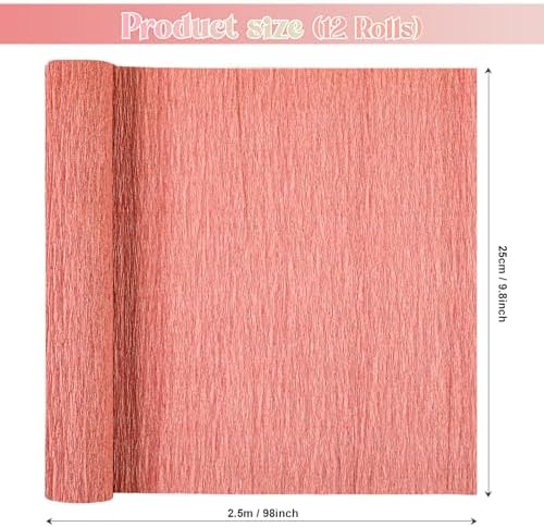 TaoBary 30 Rolls Crepe Paper Roll Streamer, Pink Series, 6 Colors - Image 3