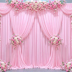40ft x 10ft Wrinkle Free Pink Wedding Backdrop Curtains for Party Bridal Shower Reception Decorations Pink Fabric Curtain Backdrops Drapes for Photography Baby Shower Birthday Background - Image 3