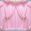 20ft x 10ft Wrinkle Free Pink Wedding Backdrop Curtains for Party Bridal Shower Reception Decorations Pink Fabric Curtain Backdrops Drapes for Photography Baby Shower Birthday Background by Tao-GePartyDecorations