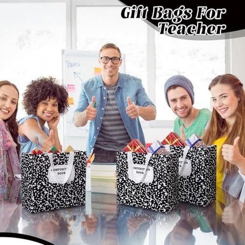 Abbylike 30 Pcs Composition Gift Bags, Non Woven Tote Back to School Bulk - Image 2