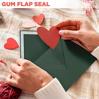 Darling Souvenir A6 Dark-Green Invitation Envelopes (4 3/4 x 6 1/2) Euro V-Flap 80 LBS Self-Adhesive Perfect for Weddings, Birthday, Baby Shower,Greeting Cards -Packs & Colours Available - Image 3