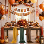 12 Pcs Thanksgiving Fall Party Decorations Boho Table Runner - Image 6