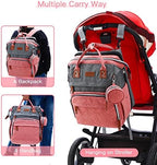 ISMGN Diaper Bag Backpack with Changing Station, Baby Bags for Girls, Pink - Image 6