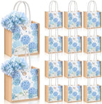 Abbylike 12 Pcs Floral Gift Bag Small Flower Tote Bag,Hydrangea by Abbylike