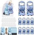 24 Sets Halloween Bottle Openers Baby Shower Party Favors, Blue Black Bottle Opener Keychain Set with Thank You Tags Organza Bags for A Little Boo Is Almost Due Party Guest Gifts Decor by CORNERLACE