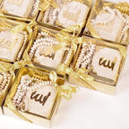 BABY SHOWER CHOCOLATE Set of 10 Islam Quran Tasbeeh Islamic Set | Holy Quran Prayer Beads Gift Box Favor (White) - Image 3
