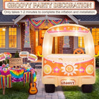 Soulchen 6FT Inflatable Hippie Bus Photo Booth Groovy 60s 70s Decoration - Image 6