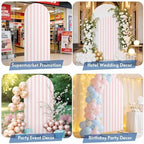 Pink and White Striped Arch Backdrop Cover 7.2 FT, Gradient Wedding Arch Cover Stretchy Backdrop Stands Covers for Birthday Party Ceremony Banquet Decor - Image 6