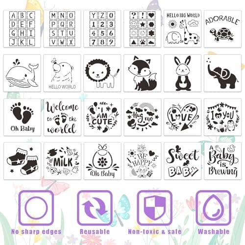 69 Pcs Baby Bib Bodysuit Baby Shower Set Baby Shower Game Sign Baby Feeder Bib Newborn Bodysuit Fabric Marker - Image 3