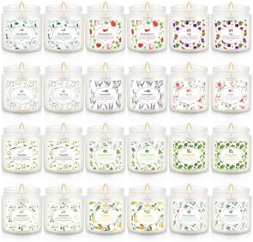 24 Pack Candles for Home Scented Aromatherapy Candles Gifts Set for Women, Natural Soy Wax Candle, 3.5 oz Long Lasting Candles, Birthday, Valentine, Christmas, Anniversary Present by AKSquared