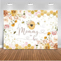 Mocsicka Mommy to Bee Baby Shower Backdrop Bee Theme Honeycomb Baby Shower A Sweet Little Honey Bee is On The Way Gender Reveal Party Decorations Party Decorations Cake Table Banner (10x8ft) by Mocsicka