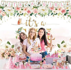 Woodland Baby Shower Decorations Girl, Forest Animal Gender Neutral Baby Shower Party Decorations Its a Girl Backdrop Balloon Garland Banner Box Cutout Cake Cupcake Topper Sash Pink - Image 6