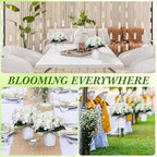 Zeyune White 12 Sets Flower Table Centerpieces, Artificial Hydrangeas - Image 5