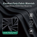 10 ft x 7 ft Wrinkle Free Black Backdrop Curtain for Parties, Polyester Black Photo Backdrop Drapes for Graduation Birthday Wedding Party Stage Curtains, Background Curtains for Backdrop Stand - Image 6
