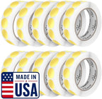 Perco Metallic Gold Perforated Round Circle Dot Sticker 1-Inch Labels — 10 Rolls, 10,000 Stickers - VIP, Reward & Premium Pricing Labels for Events & Packaging - Made in USA by Perco