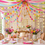 500 Sheet Paper Chain Garland and Crepe Paper Streamers 5pcs Star Garland - Image 2
