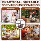 ZMCYNG Cupcake Stand, 4 Tier Round Wood Cupcake Tower Stand for 50 Cupcakes - Image 6