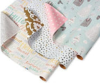 American Greetings Reversible Birthday, Baby, Wedding, and All Occasion Wrapping Paper, Unicorns and Dinosaurs (9 Rolls, 225 sq. ft.) - Image 4