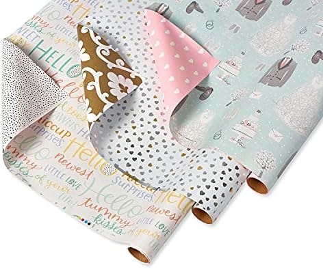 American Greetings Reversible Birthday, Baby, Wedding, and All Occasion Wrapping Paper, Unicorns and Dinosaurs (9 Rolls, 225 sq. ft.) - Image 4